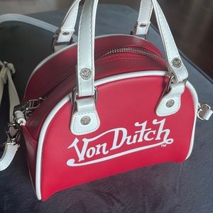 Red Von Dutch bowling bag - like new